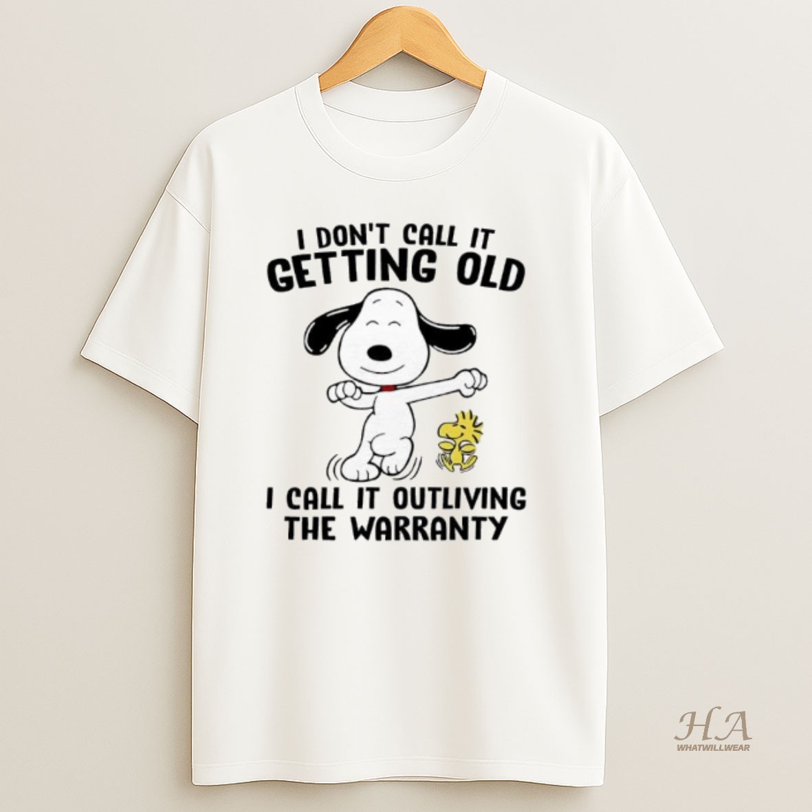 Official Snoopy I Dont Call It Getting Old I Call It Outliving The Warranty T Shirt