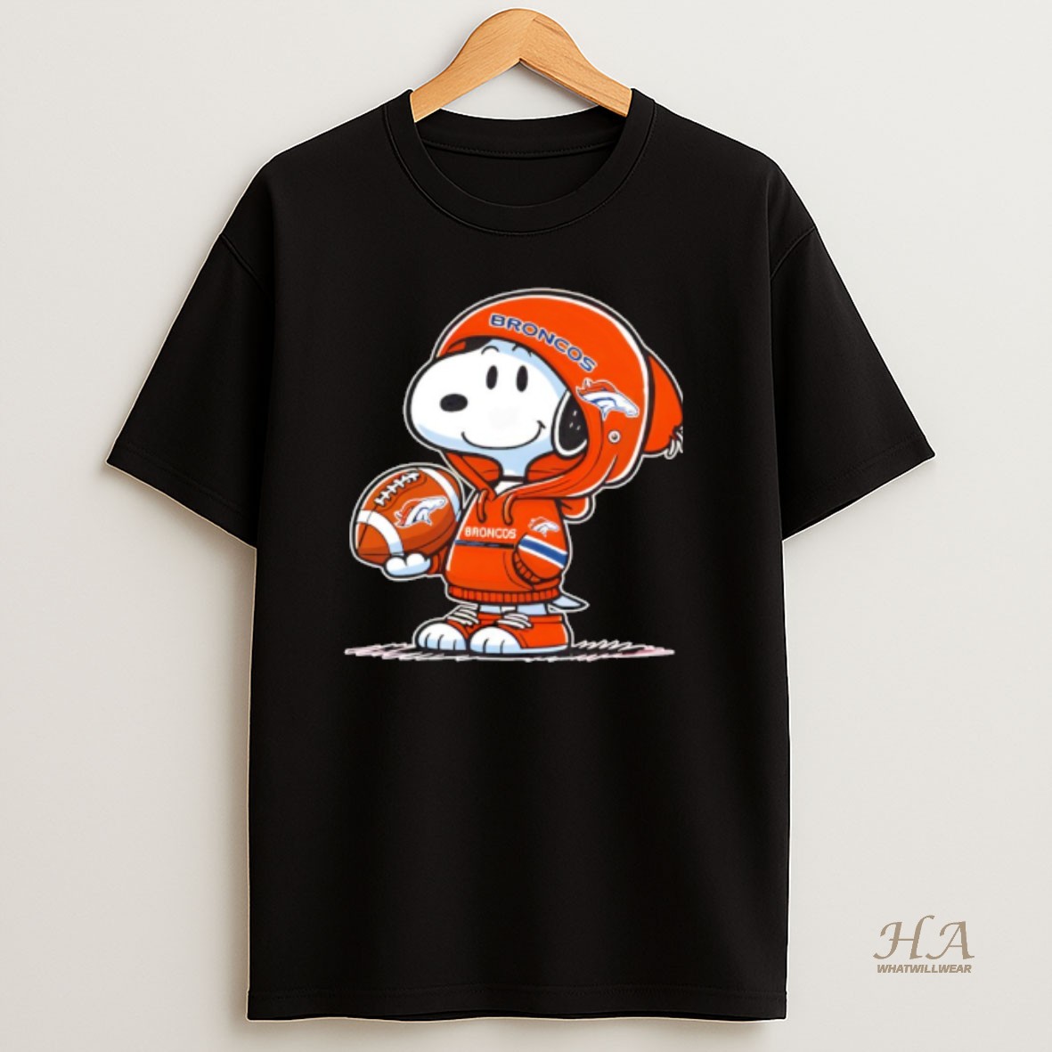 Official Snoopy Wears Denver Broncos Football T Shirt