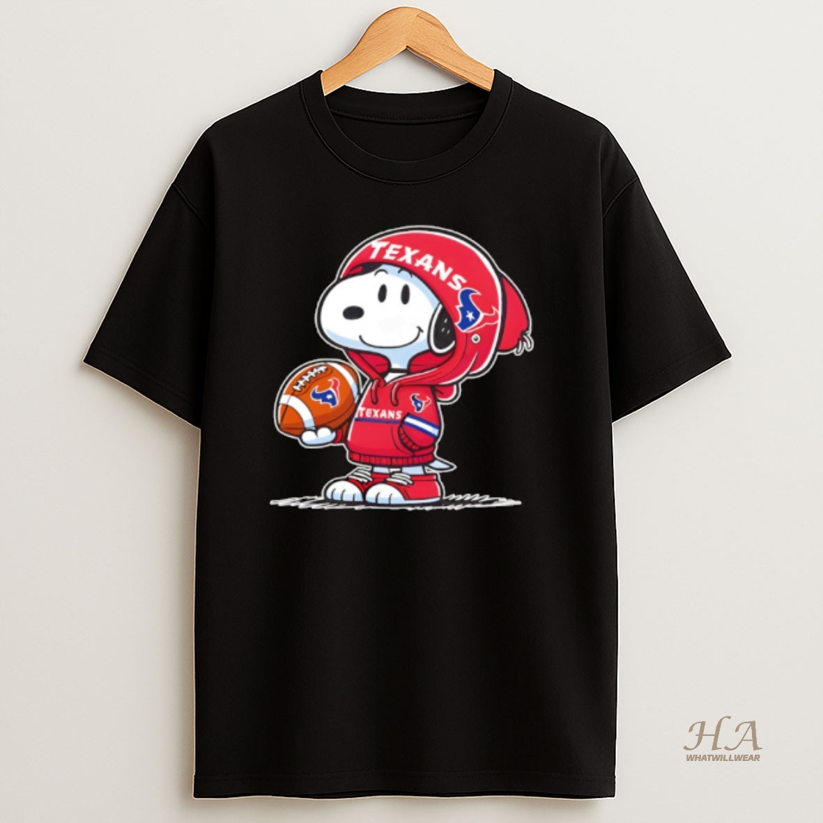Official Snoopy Wears Houston Texans Football T Shirt