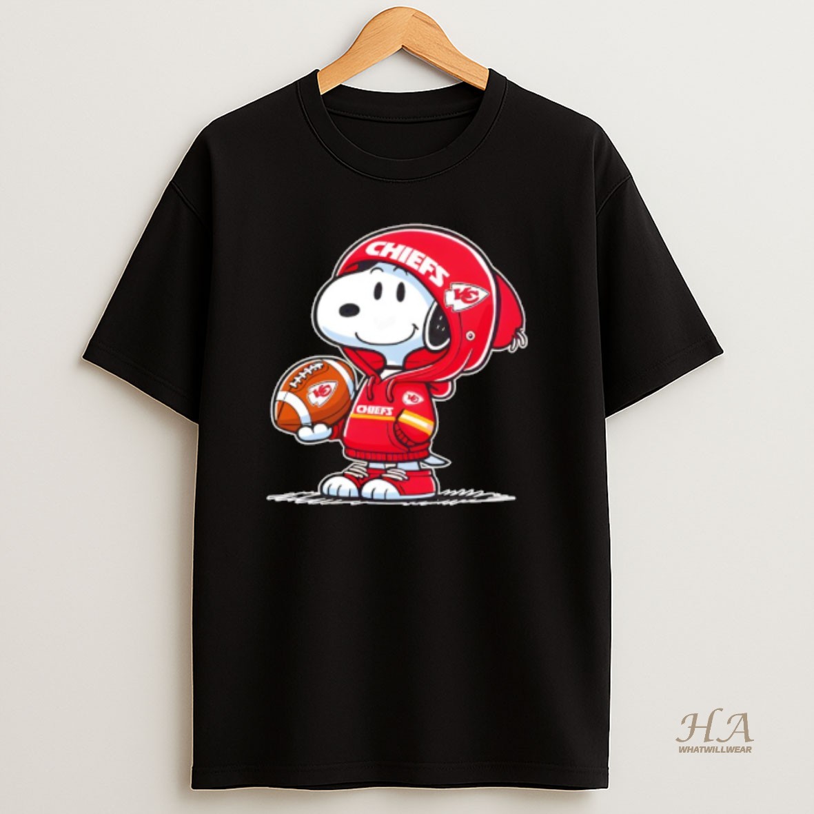 Official Snoopy Wears Kansas City Chiefs Football T Shirt