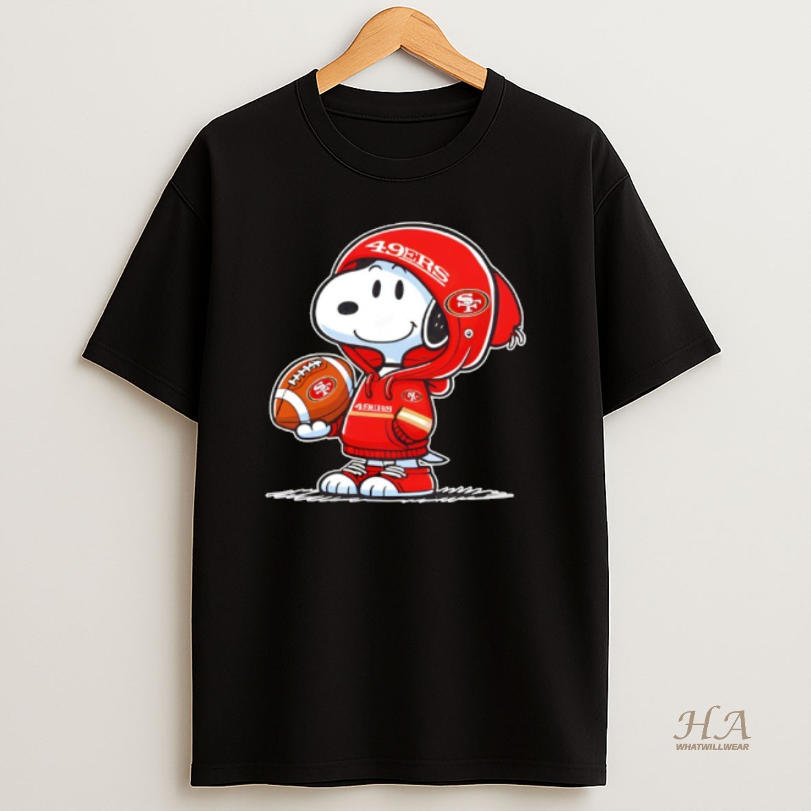 Official Snoopy Wears San Francisco 49ers Football T Shirt