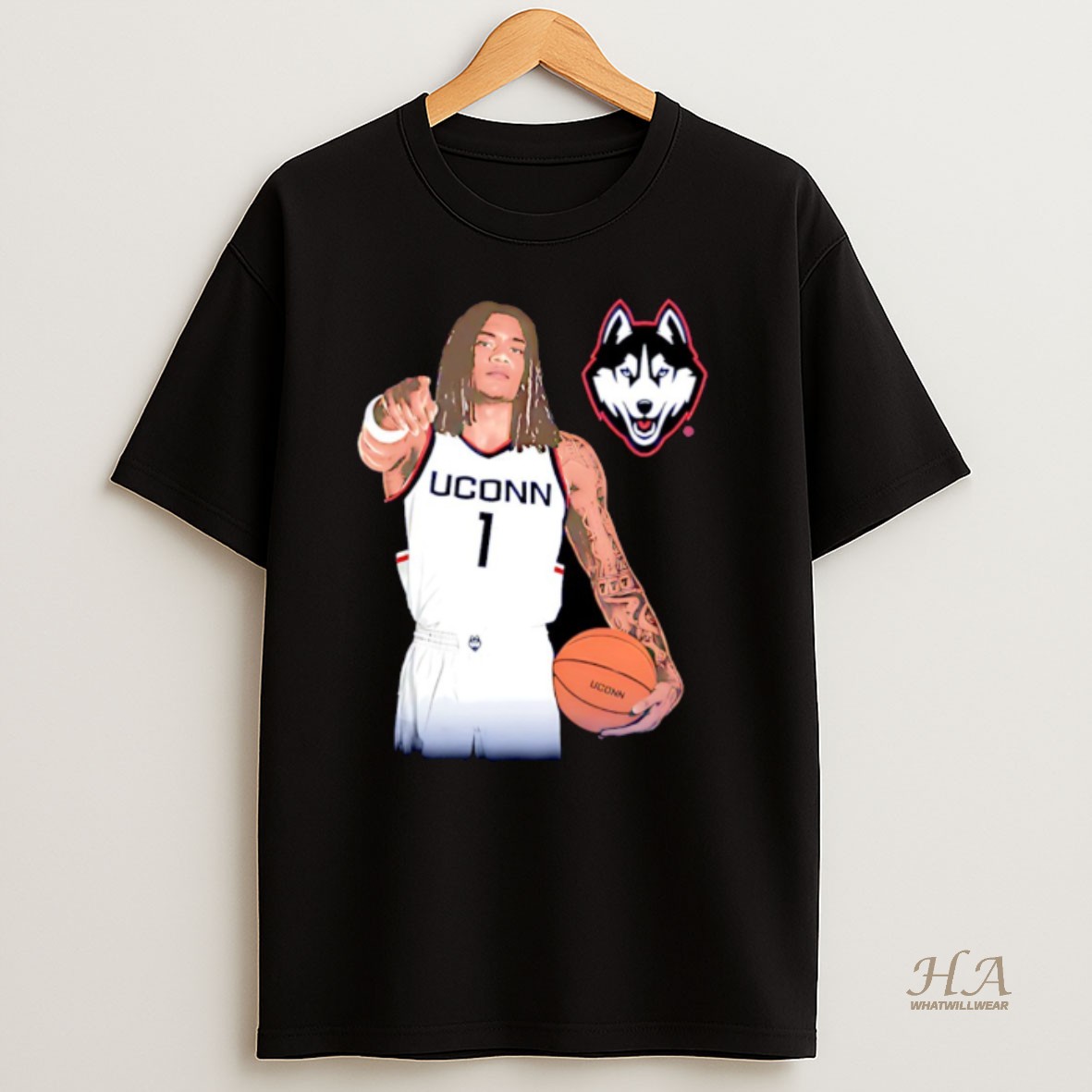 Official Solo Ball Uconn Huskies Portrait Christmas Shirt