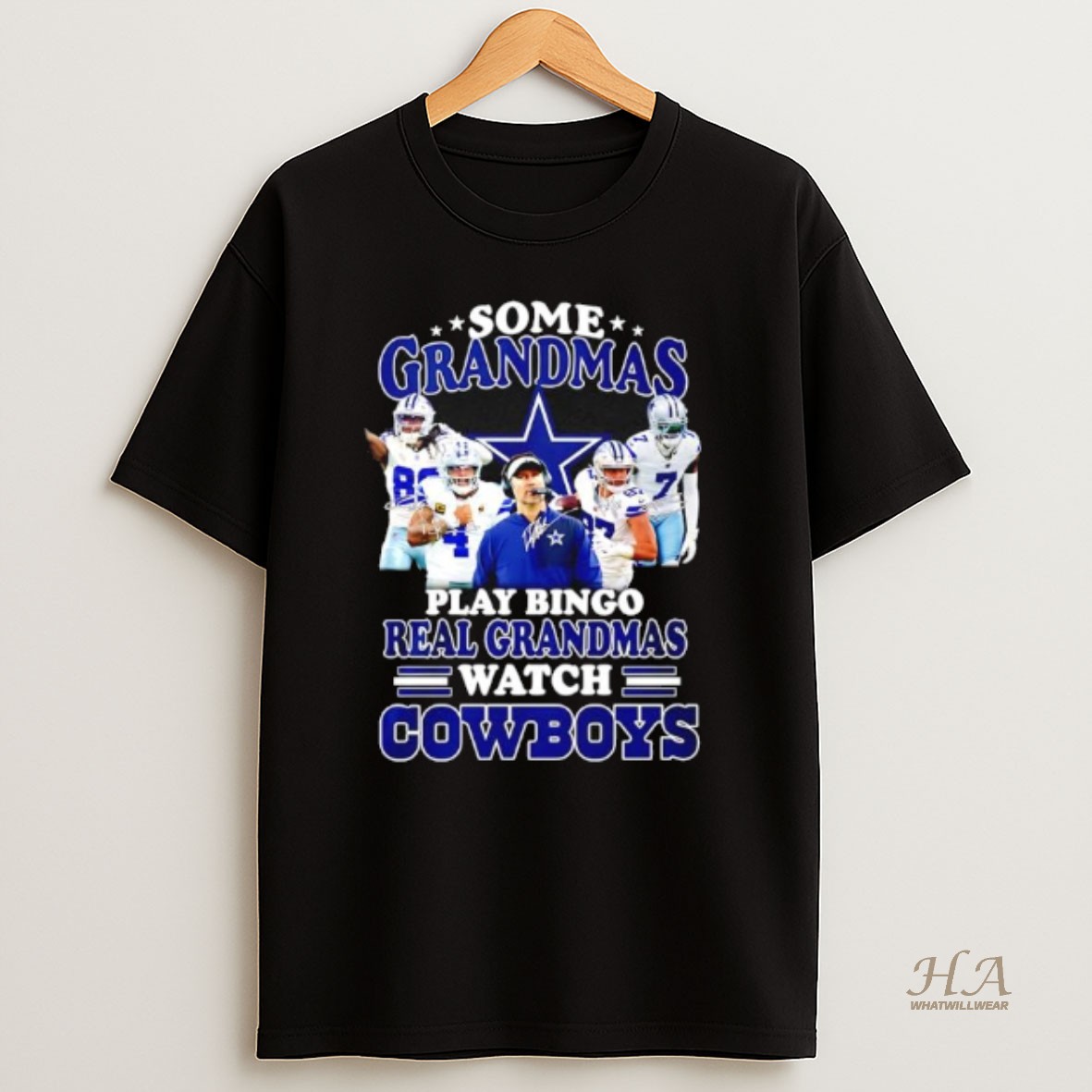 Official Some Grandmas Play Bingo Real Grandmas Watch Dallas Cowboys Fan Loyalty And Dedication T Shirt