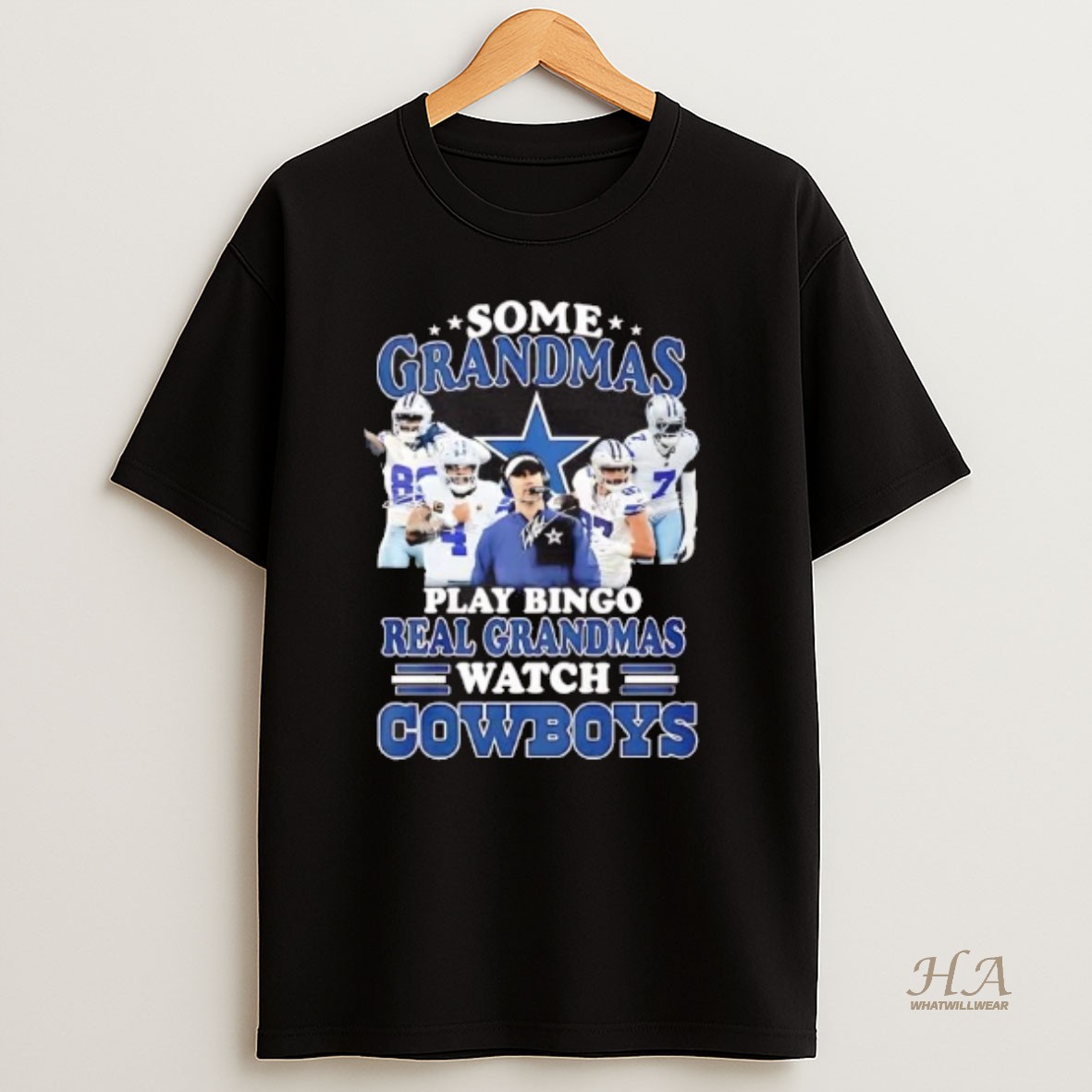 Official Some Grandmas Play Bingo Real Grandmas Watch Dallas Cowboys T Shirt