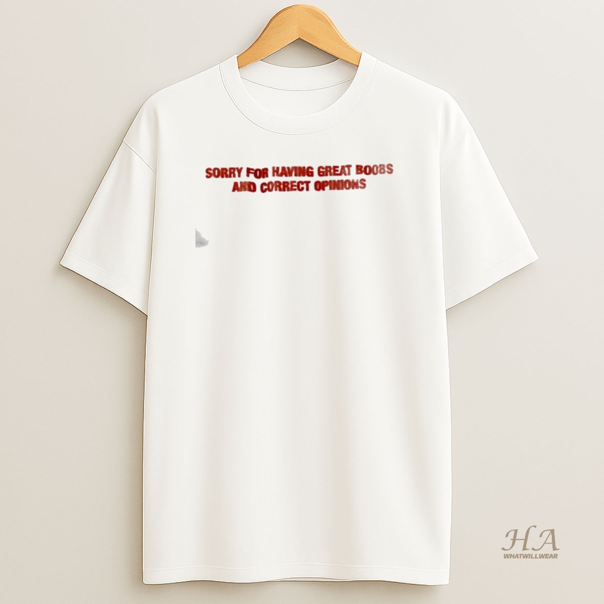 Official Sorry For Having Great Boobs And Correct Opinions Text T Shirt