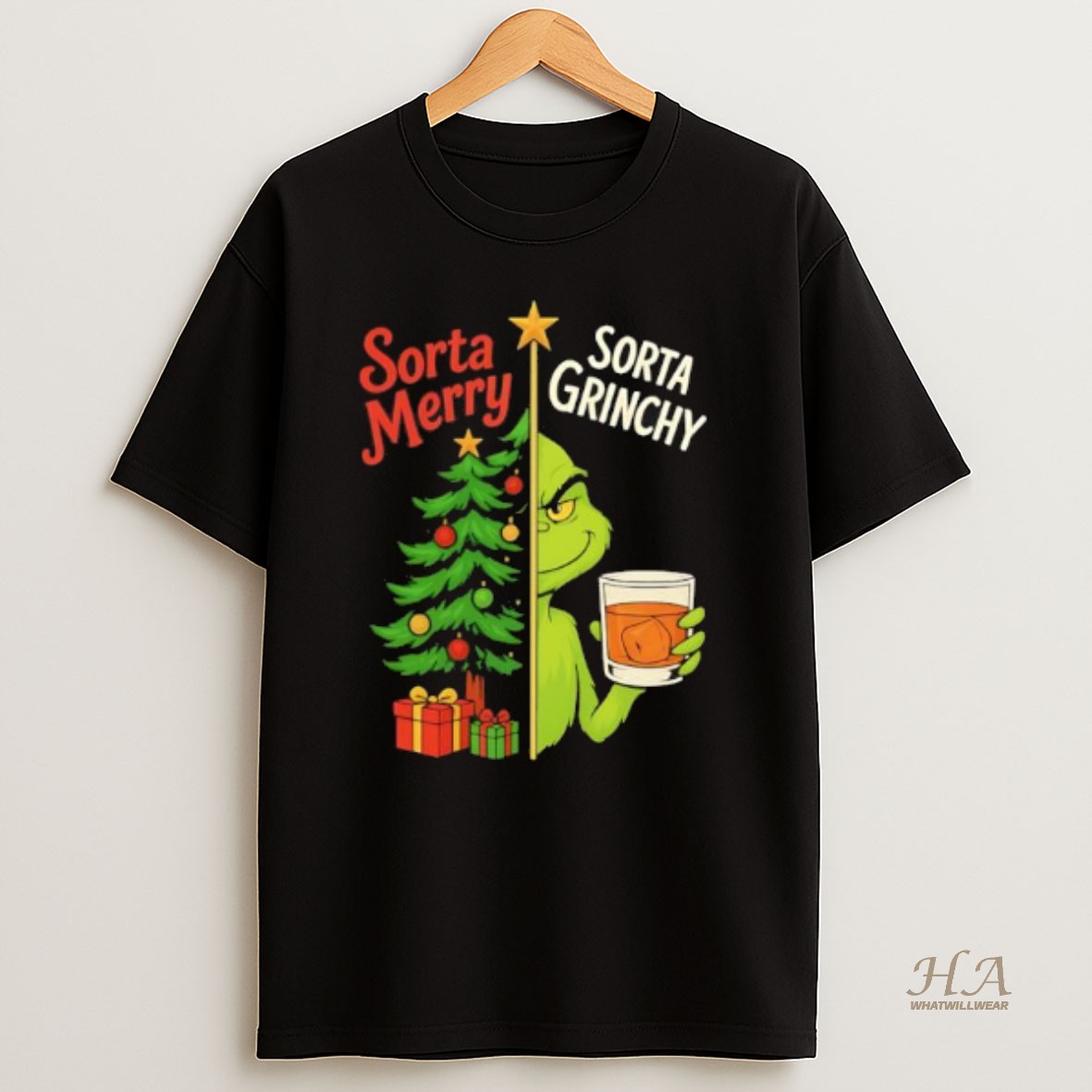 Official Sorta Merry Sorta Grinchy Christmas T Shirt