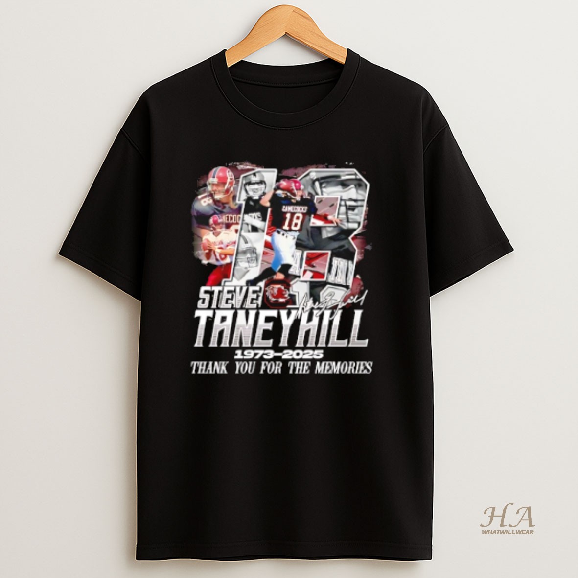 Official South Carolina Gamecocks Steve Taneyhill 1973 2025 Thank You T Shirt