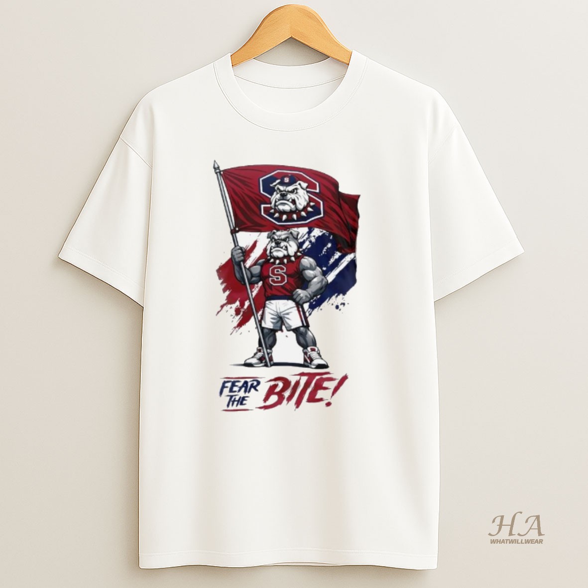 Official South Carolina State Bulldogs Fear The Bite Ncaa Celebration Bowl Champions Mascot T Shirt