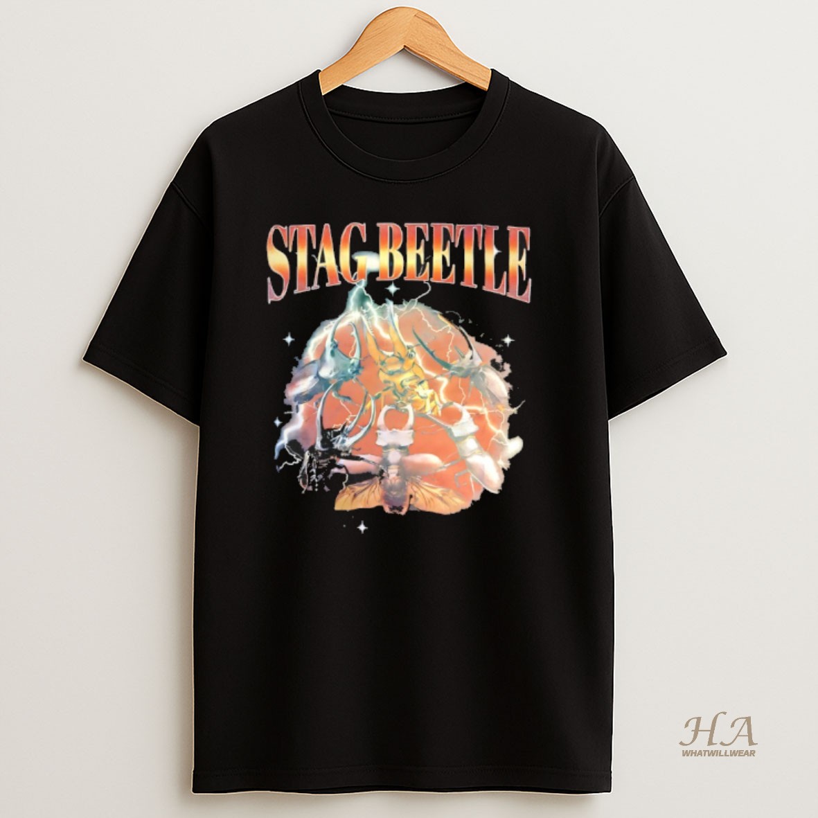 Official Stag Beetle 90s Bootleg Graphic Shirt