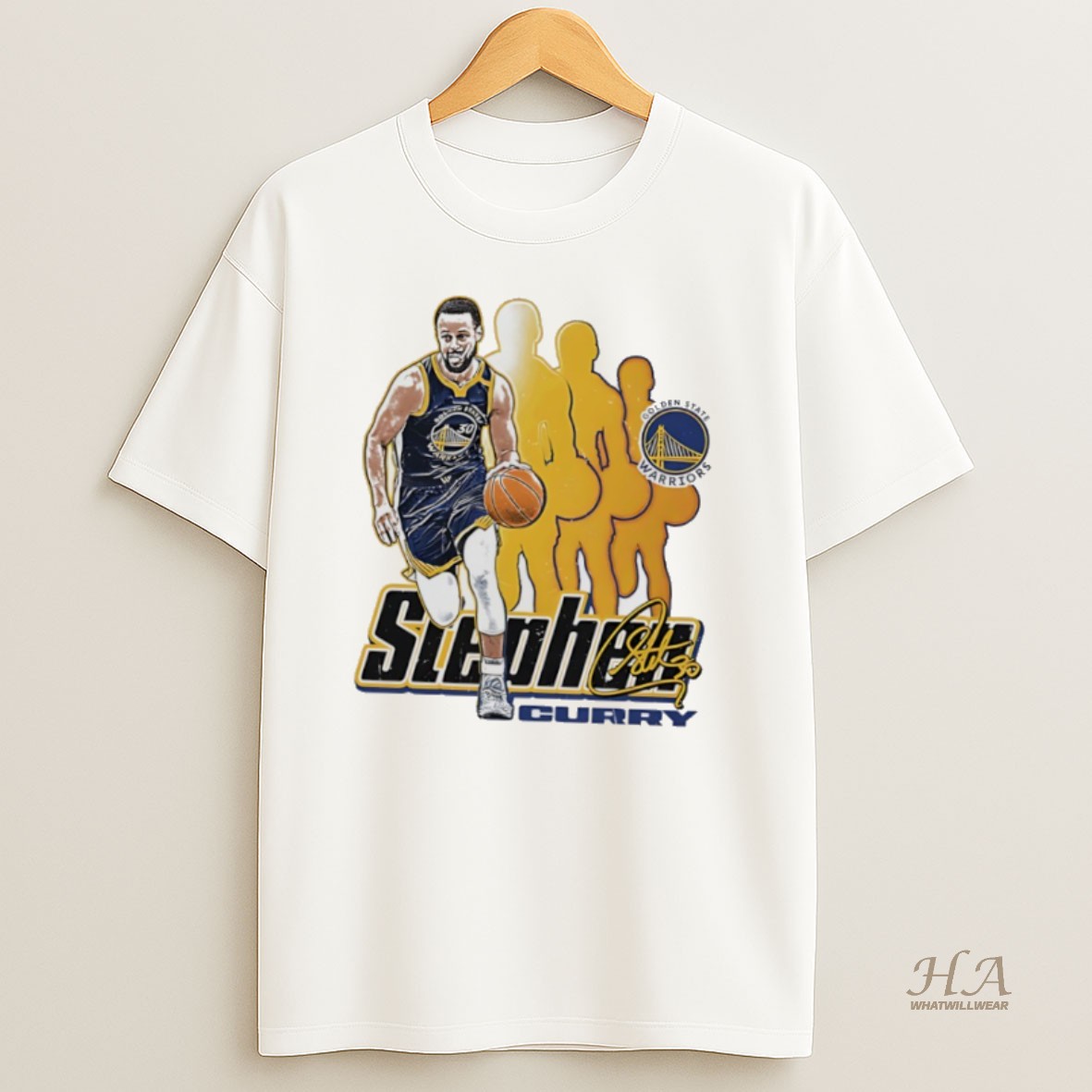 Official Steph Curry Golden State Warriors Nba Player Signature Retro Shirt