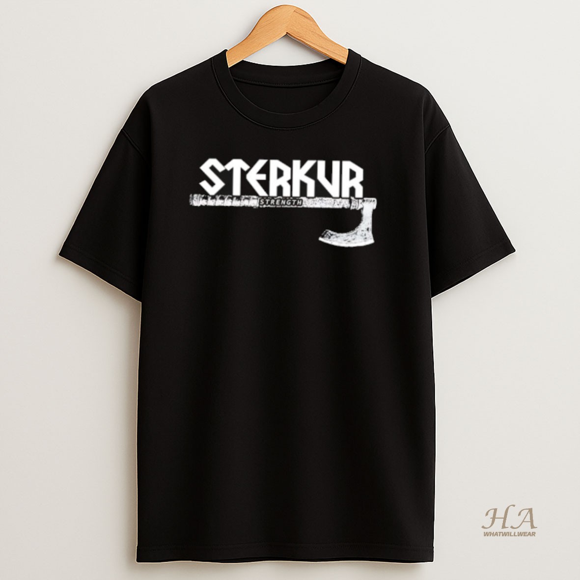 Official Sterkur Strength Ax Retro T Shirt