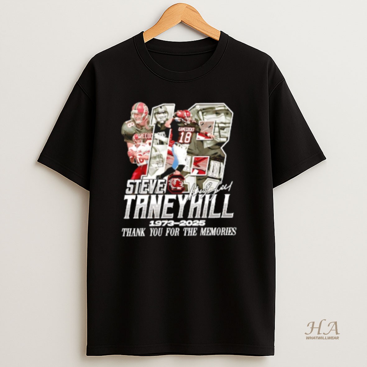Official Steve Taneyhill 1973 2025 Thank You For The Memories Signature T Shirt