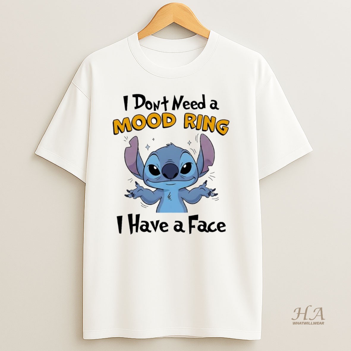 Official Stitch I Dont Need A Mood Ring I Have A Face Shirt