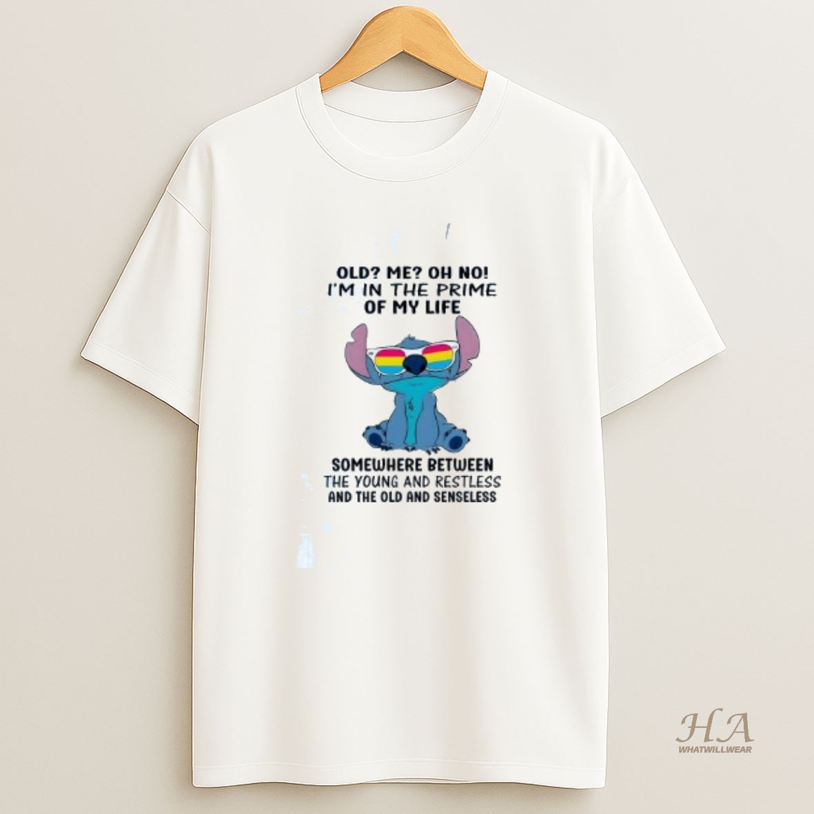 Official Stitch Im In The Prime Of My Life Somewhere Between The Old Senseless T Shirt