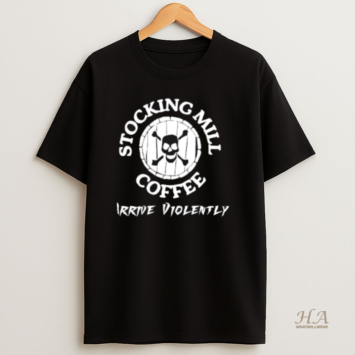 Official Stocking Mill Coffee Arrive Violently Shirt