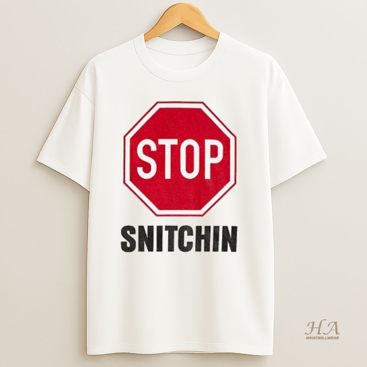 Official Stop Snitchin Logo T Shirt