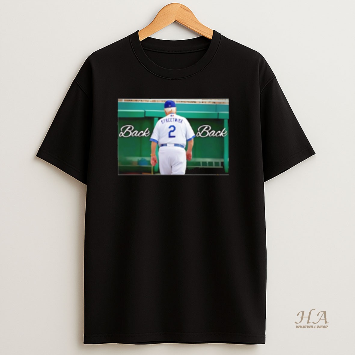 Official Streetwise Los Angeles Dodgers Back 2 Back T Shirt