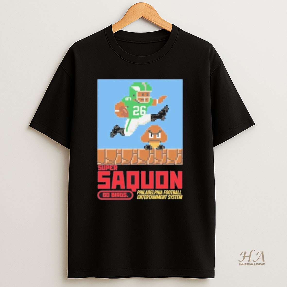 Official Super Saquon Bros Entertainment System T Shirt