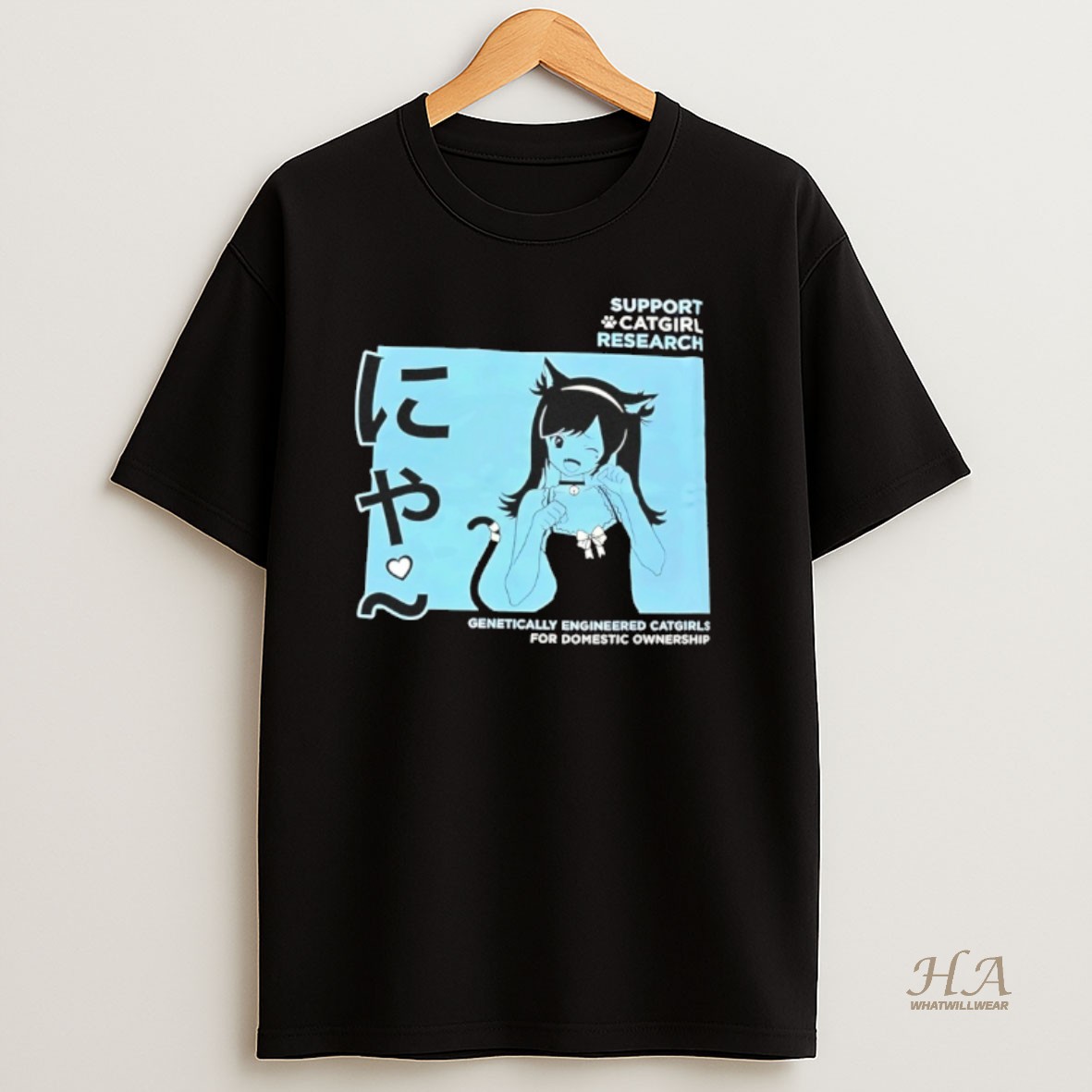 Official Support Catgirl Research Anime Shirt