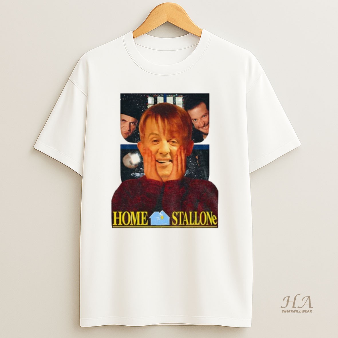 Official Sylvester Stallone X Kevin Mccallister Home Alone Merry Christmas T Shirt