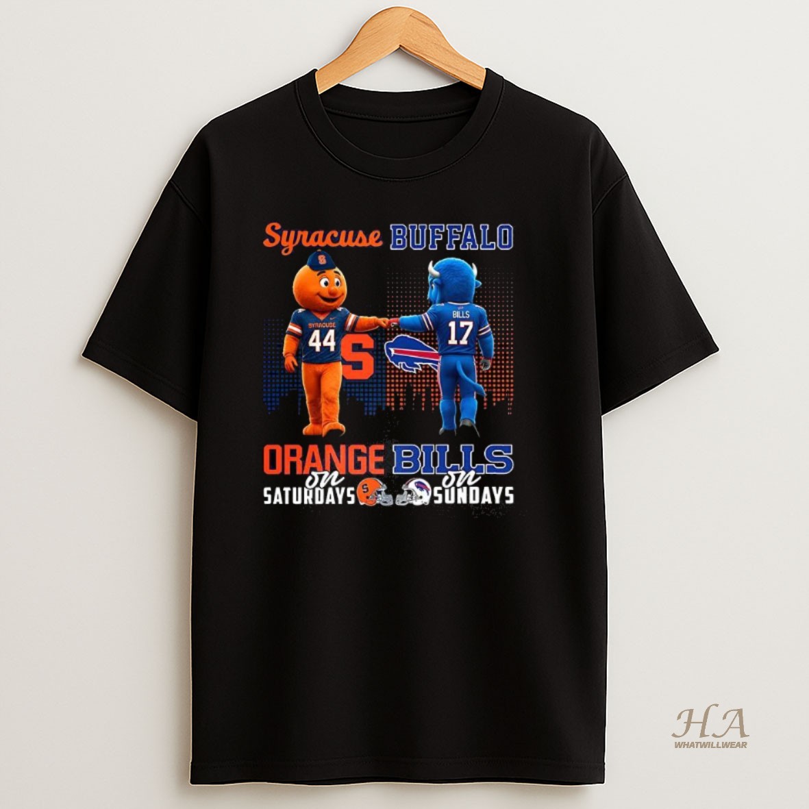 Official Syracuse Orange On Saturdays Vs Buffalo Bills On Sundays Mascot Shirt