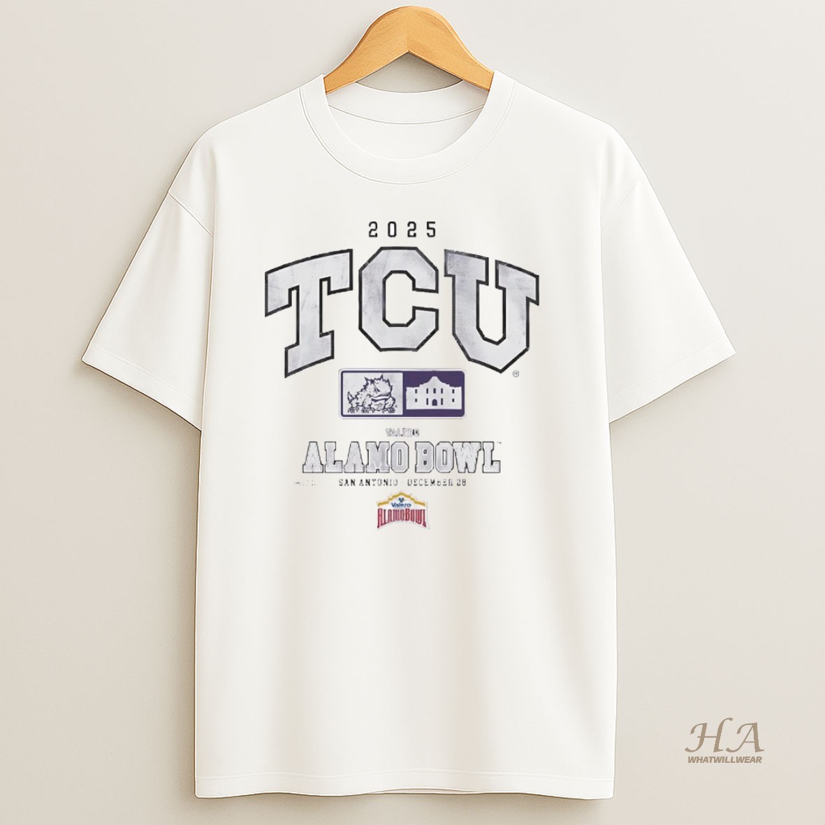 Official Tcu Horned Frogs 2025 Valero Alamo Bowl San Antonio T Shirt