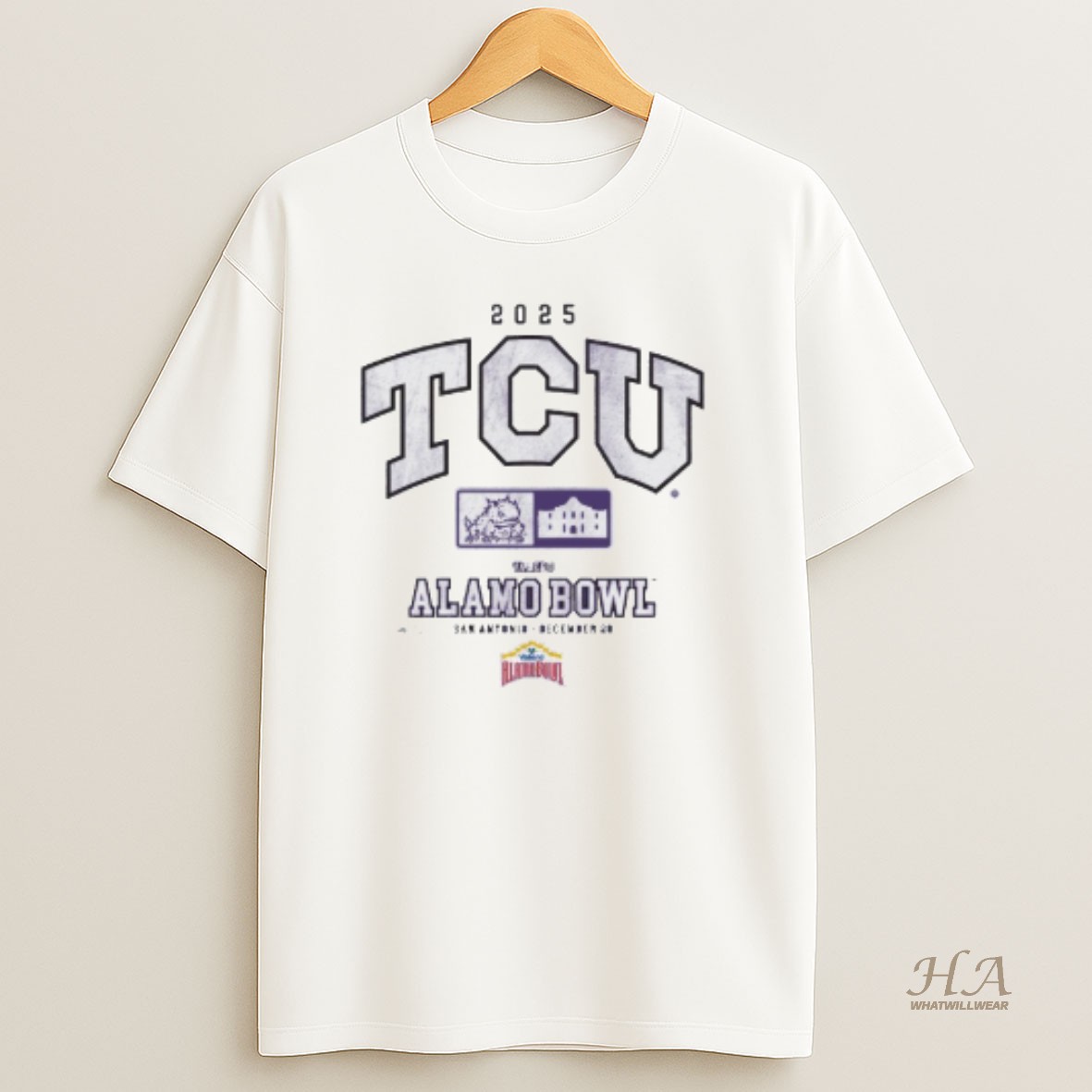 Official Tcu Horned Frogs 2025 Valero Alamo Bowl T Shirt