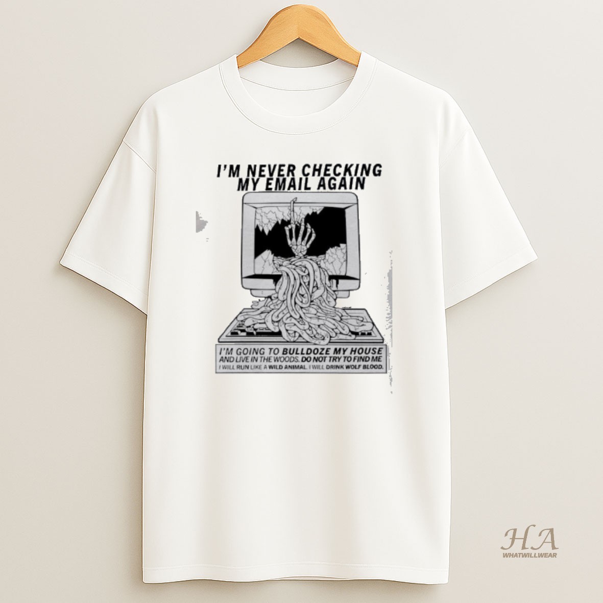 Official Tv Im Never Checking My Email Again T Shirt