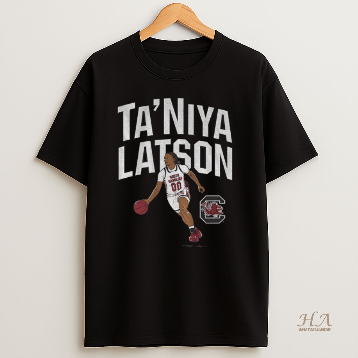 Official Taniya Latson Name Pose South Carolina Basketball 2025 Shirt
