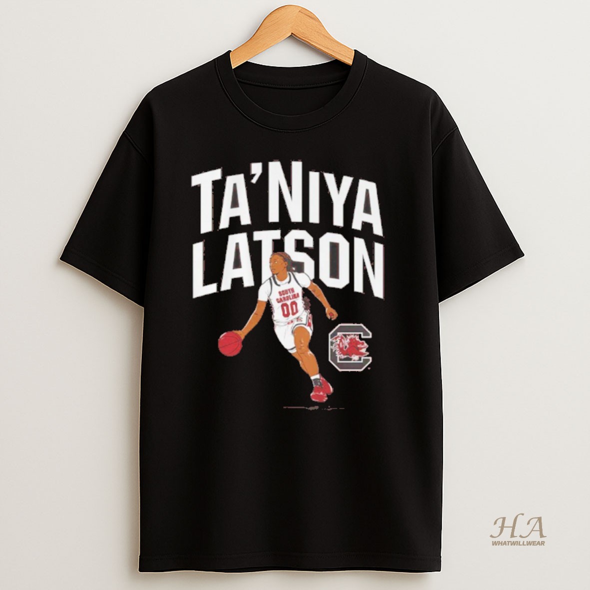 Official Taniya Latson South Carolina Gamecocks Wnba Name Pose Shirt