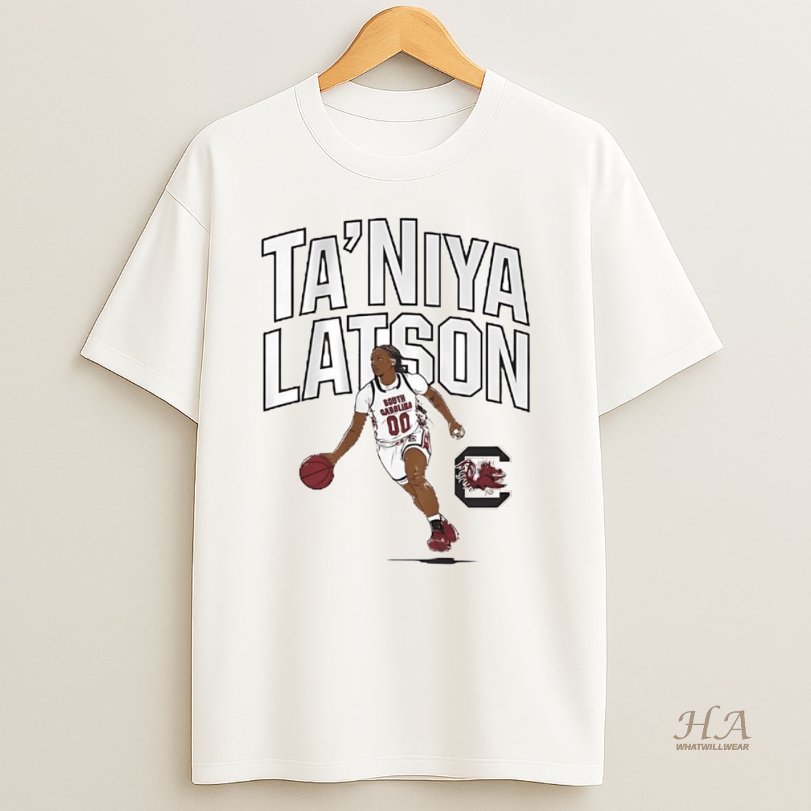 Official Taniya Latson Dribble South Carolina Gamecocks Shirt