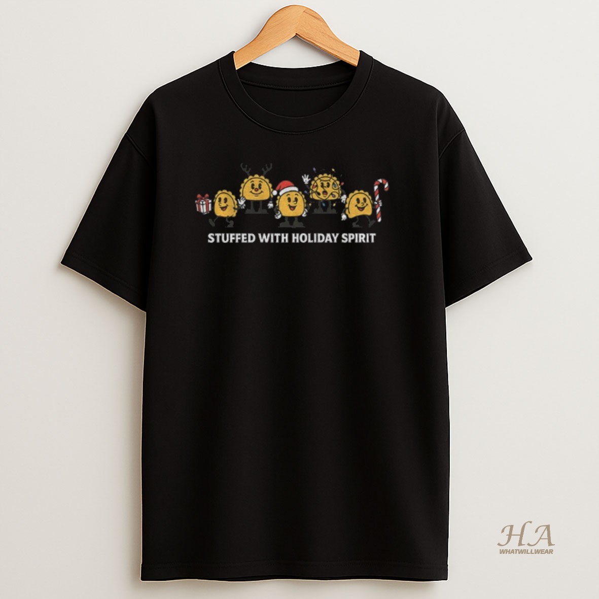 Official Tacos Stuffed With Holiday Spirit Merry Christmas T Shirt