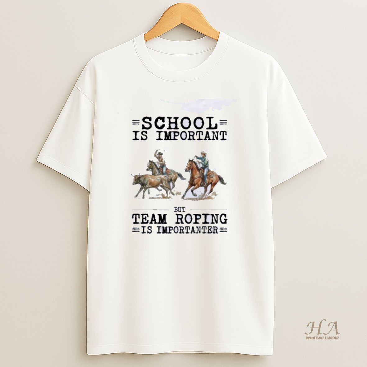 Official Team Roping School Is Important T Shirt