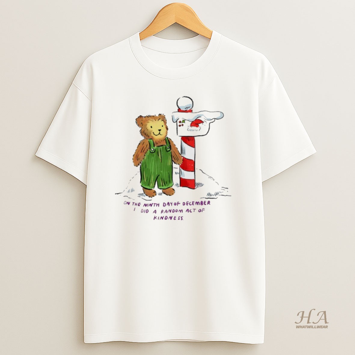 Official Teddy Bear Brunch On The Ninth Day Of December I Did A Random Act Of Kindness Christmas Shirt