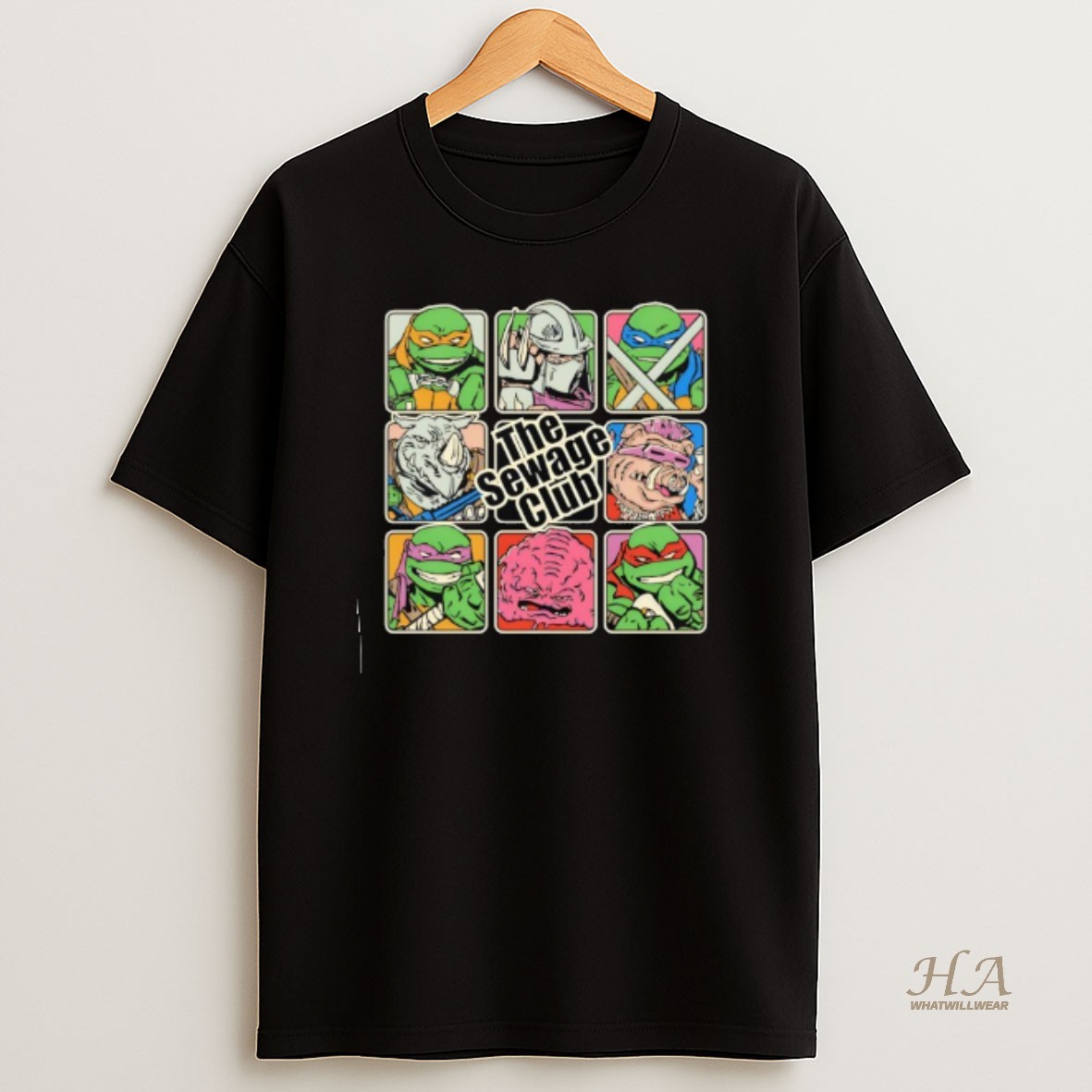 Official Teenage Mutant Ninja Turtles Shredder Bebop Rocksteady And Krangthe Sewage Bunch T Shirt
