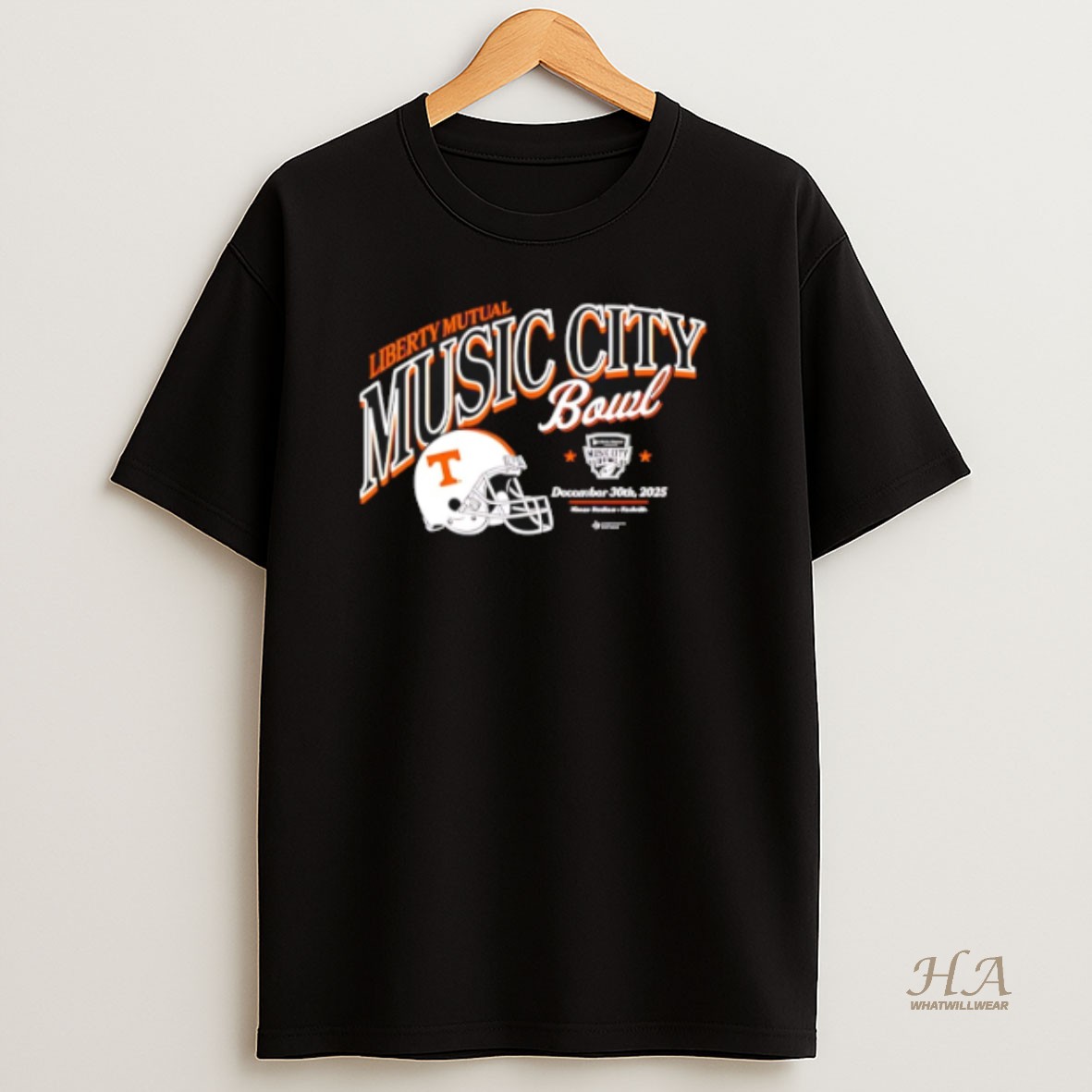 Official Tennessee Volunteers 2025 Liberty Mutual Music City Bowl Shirt