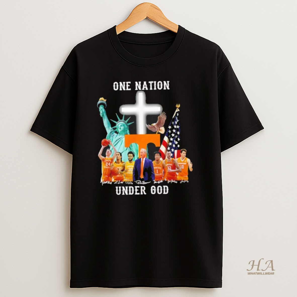 Official Tennessee Volunteers One Nation Under God T Shirt