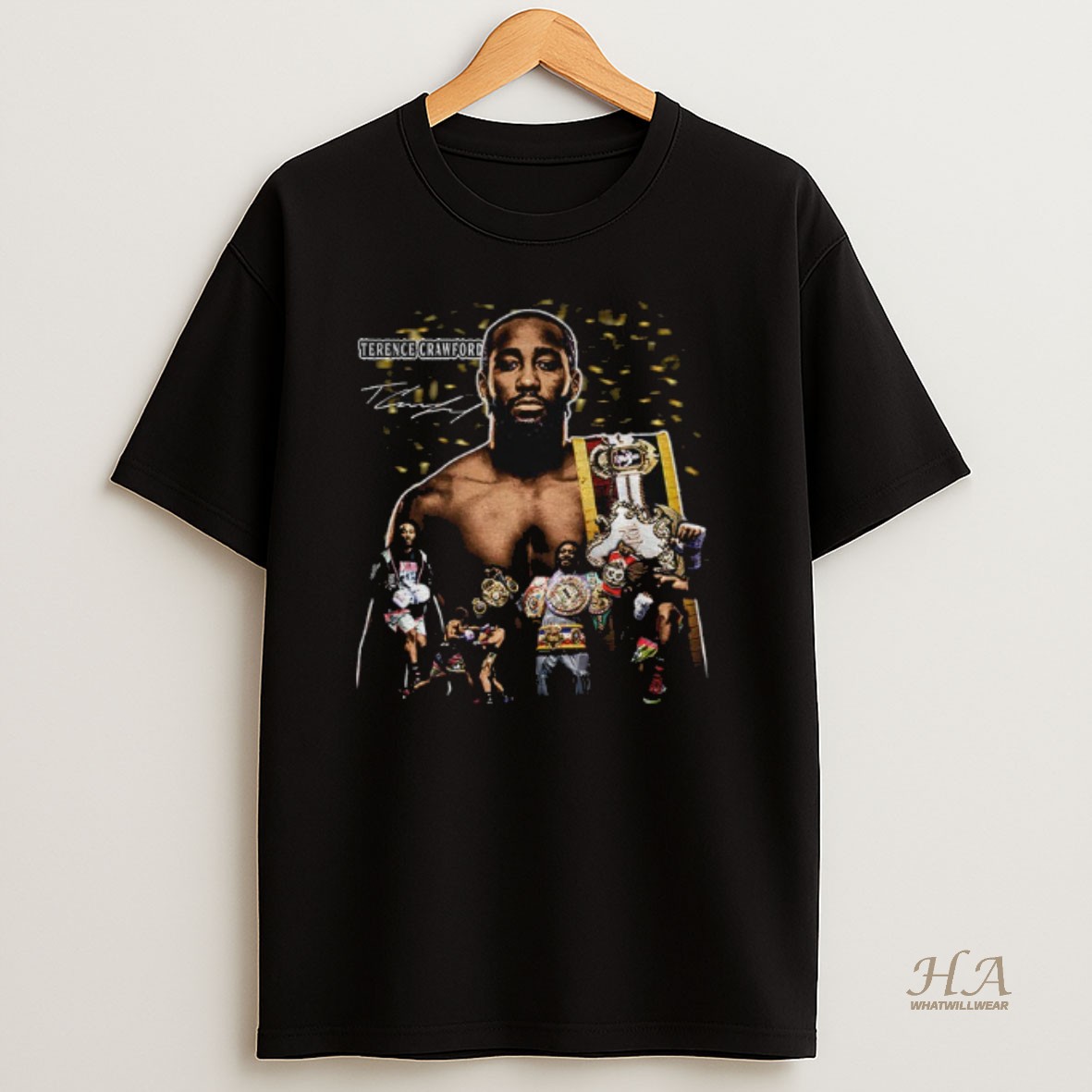 Official Terence Crawford Bud Pound 4 Pound Choice Of Champions Graphic Signature T Shirt