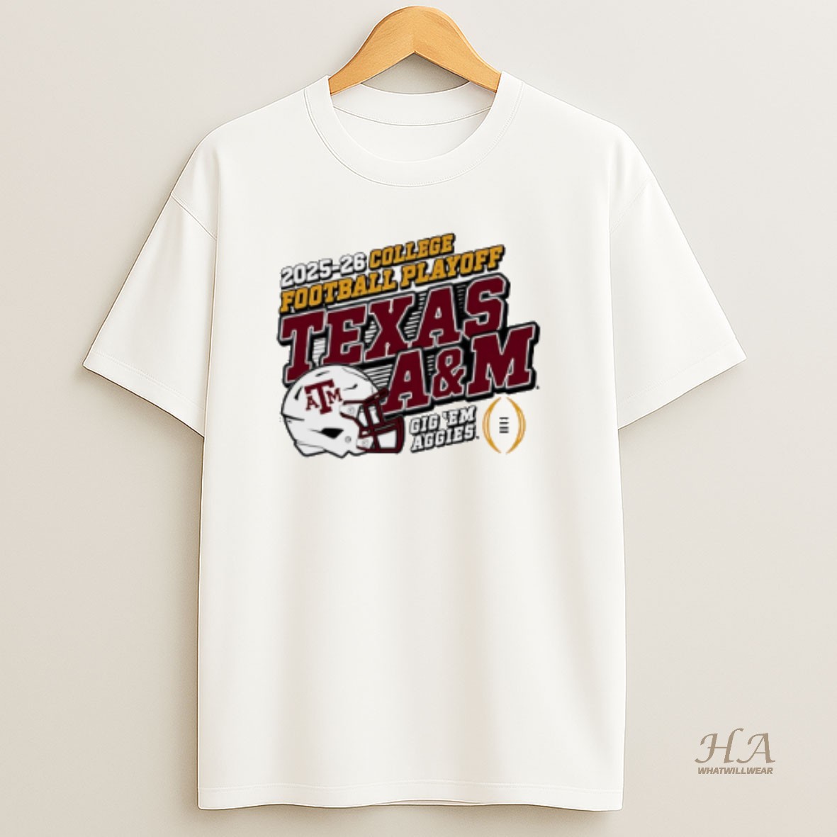 Official Texas Am Aggie 2025 26 Cfp Gig Em Aggies Helmet Shirt