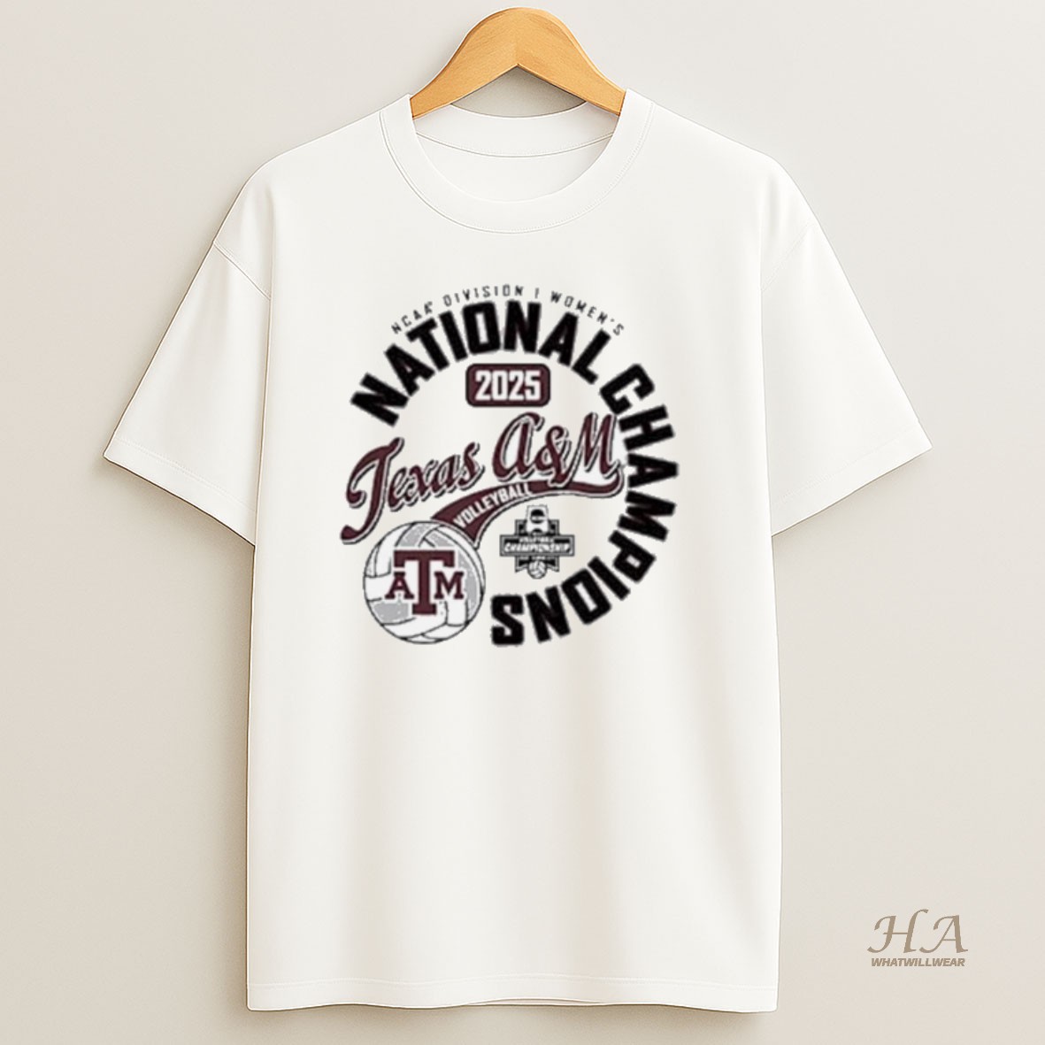 Official Texas Am Aggies 2025 Ncaa Division I Womens Volleyball National Champions T Shirt