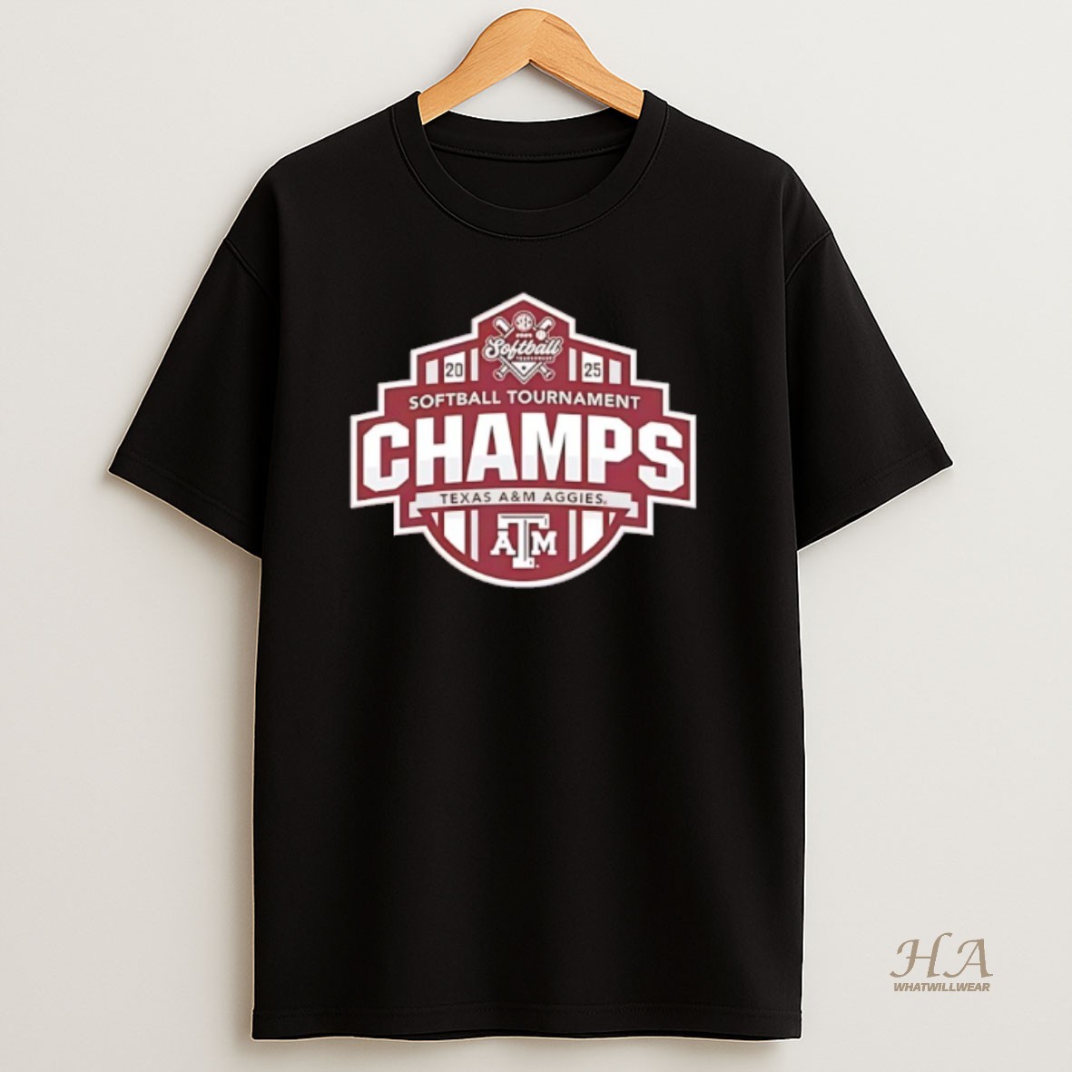 Official Texas Am Aggies 2025 Sec Softball Tournament Champions T Shirt