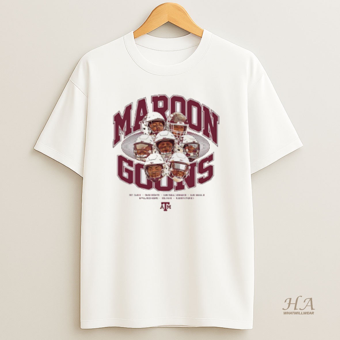 Official Texas Am Aggies The Maroon Goons Big Head T Shirt