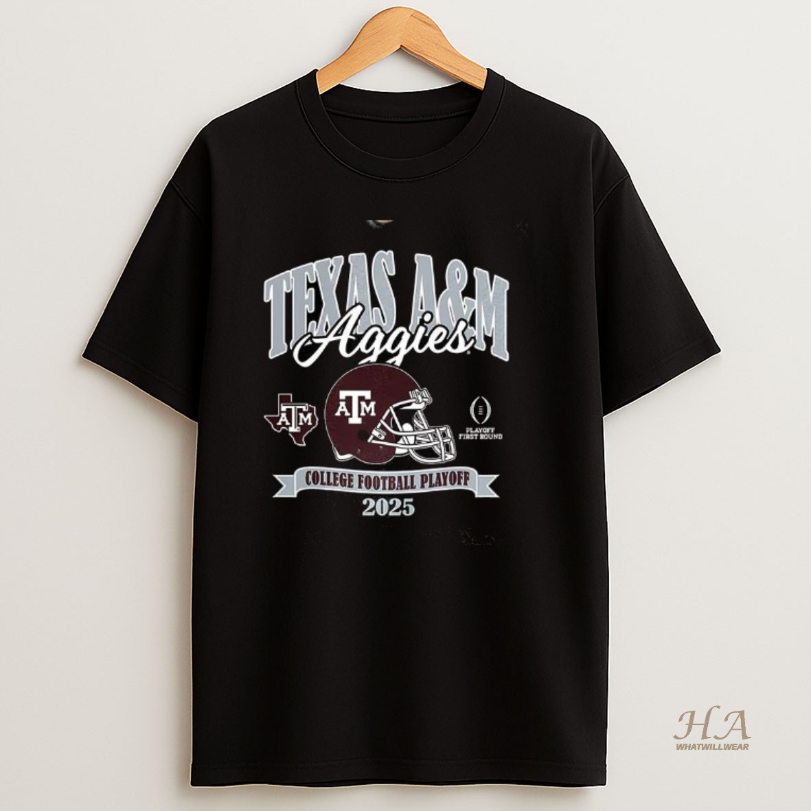 Official Texas Am College Football Playoff 2025 Helmet T Shirt