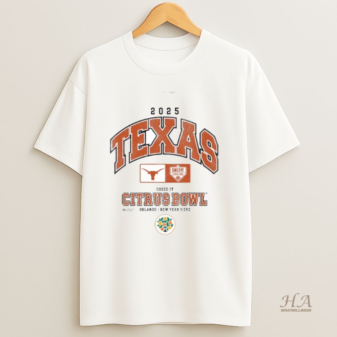 Official Texas Longhorns 2025 Cheez It Citrus Bowl Orlando New Years Eve Shirt