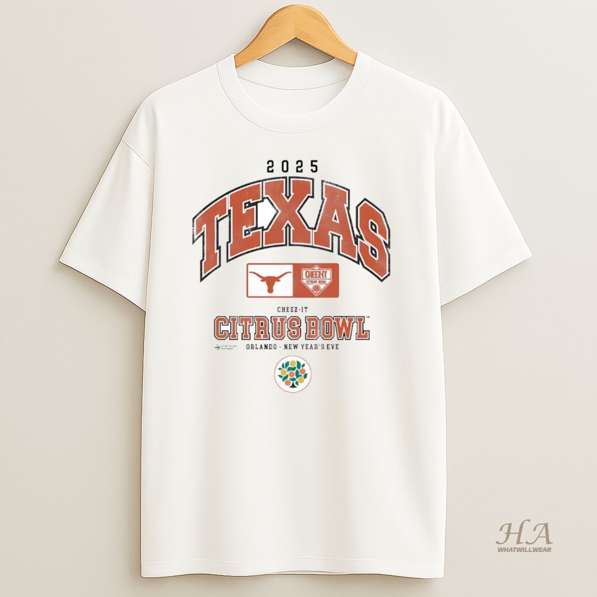 Official Texas Longhorns 2025 Cheez It Citrus Bowl Orlando T Shirt
