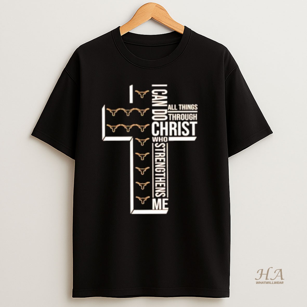 Official Texas Longhorns I Can Do All Things Through Christ Who Strengthens Me T Shirt
