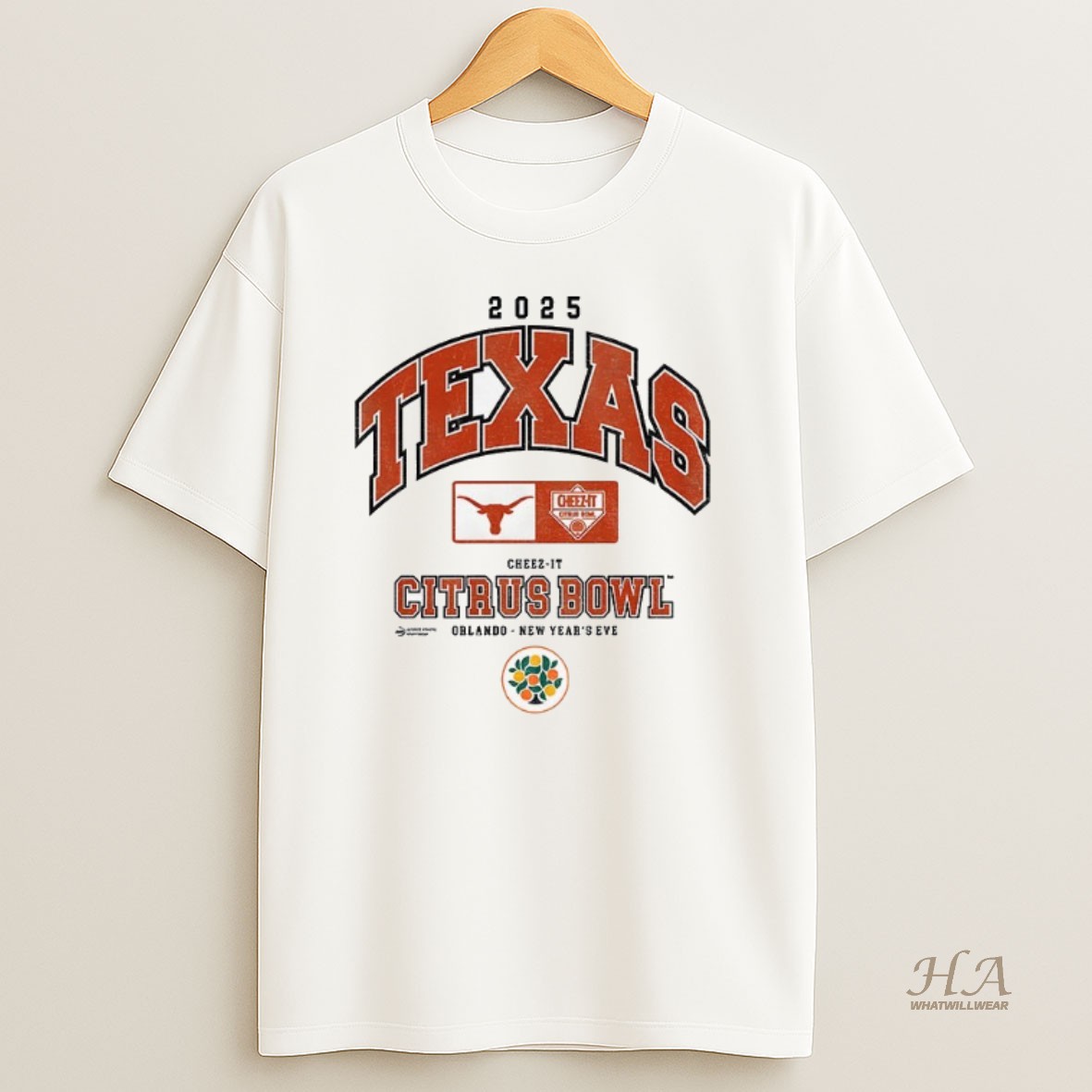 Official Texas Longhorns Ncaa Division I Football Orlando Cheez It Citrus Bowl 2025 Shirt