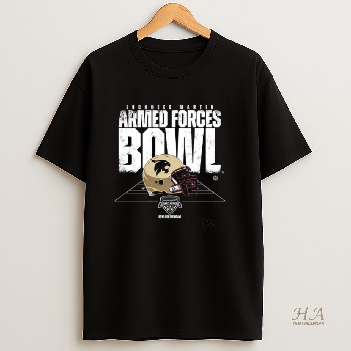 Official Texas State Bobcats 2025 Lockheed Martin Armed Forces Bowl T Shirt