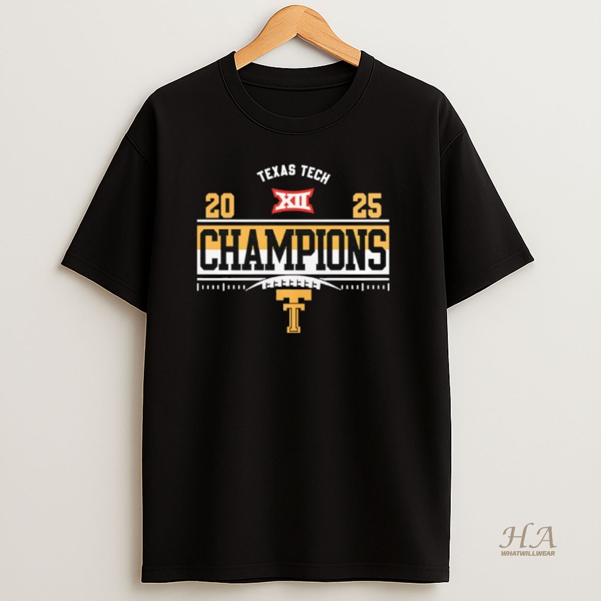 Official Texas Tech 2025 Big 12 Champions Xii Logo T Shirt