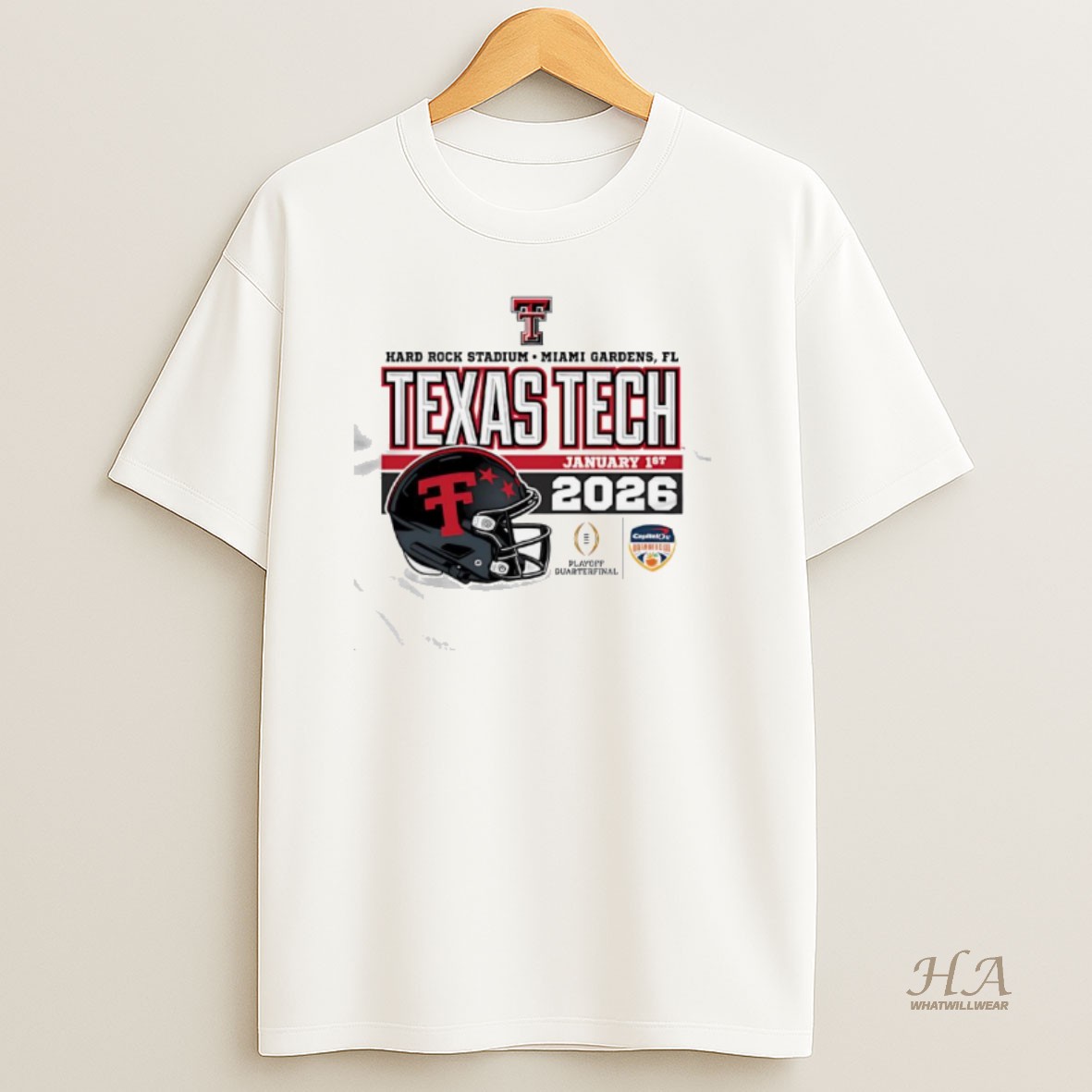 Official Texas Tech 2025 Cfp January 1st 2026 Hard Rock Stadium T Shirt
